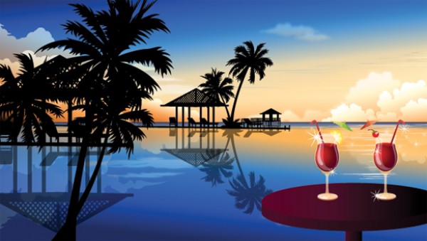 Tropical Paradise Resort Vector web element web vectors vector graphic vector unique ultimate UI element ui tropical svg silhouette scene resort reflection quality psd png photoshop paradise pack original ocean new modern illustrator illustration ico icns high quality GIF fresh free vectors free download free eps download design creative cocktails ai   
