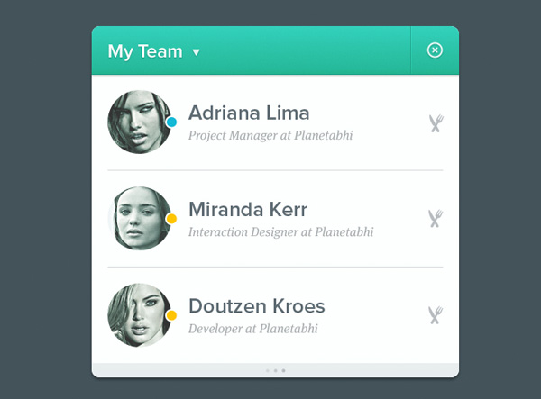 My Team Profile List Widget widget ui elements team widget team profiles list images free download free download   