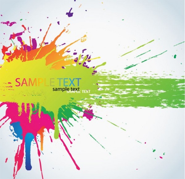 Colorful Paint Splatter & Stroke Abstract Background web vector unique stylish stroke splatter splat splash quality paint original illustrator high quality green graphic fresh free download free download design creative colorful bright background abstract   