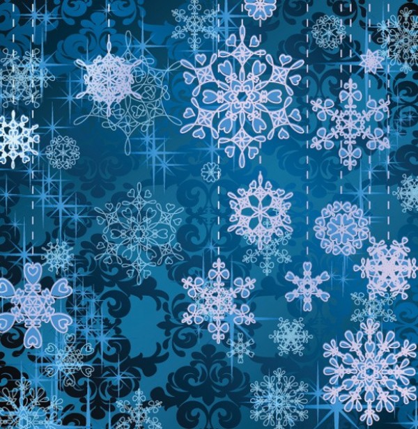 5 Blue Winter Snowflake Vector Backgrounds wintertime winter web vector unique stylish snowflakes snow quality original illustrator high quality graphic frost fresh free download free download design creative blue background   