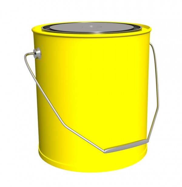 Realistic Yellow Paint Can Icon PSD yellow web unique ui elements ui stylish quality psd paint can paint original new modern lid interface icon house paint hi-res HD fresh free download free elements download detailed design creative clean can bucket   