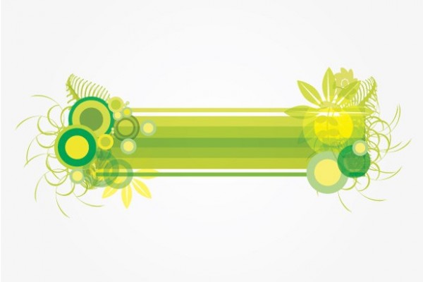 Green Floral Circles Abstract Banner Graphic web vector unique ui elements stylish striped quality original new nature leaves interface illustrator high quality hi-res HD green floral banner green graphic fresh free download free floral elements download detailed design creative circles banner ai abstract   