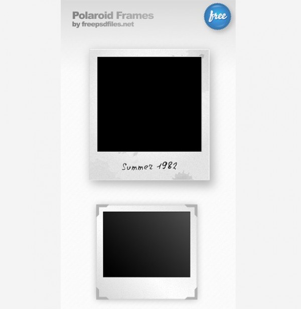 2 Vintage Polaroid Photo Frames Set PSD web vintage unique ui elements ui stylish set retro quality psd polaroid photo frames polaroid frame polaroid photos original new modern interface hi-res HD fresh free download free frames elements download detailed design creative clean   