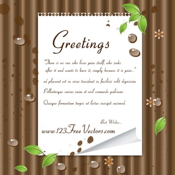 Organic Waterdrop Notepaper Vector Background web waterdrops water vector unique ui elements stylish quality original organic notepaper new nature natural leaves interface illustrator high quality hi-res HD graphic fresh free download free elements eco drop download detailed design creative background   