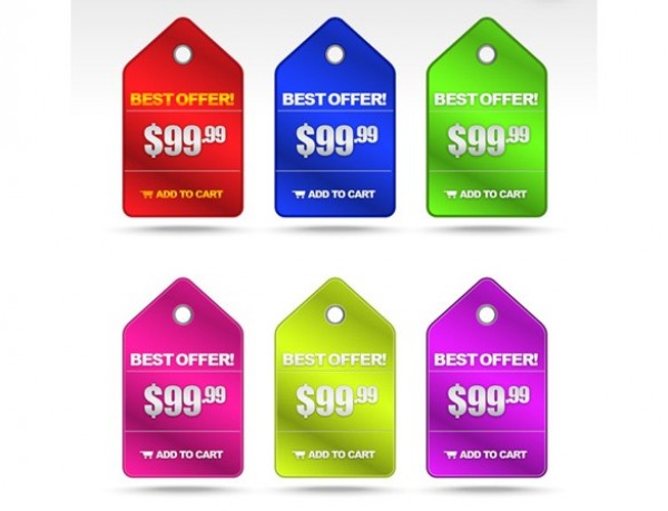 6 Bright Shiny Price Tags/Badges Set PSD web unique ui elements ui stylish shopping cart set sales red quality psd price tags price badge price original new modern interface hi-res HD fresh free download free elements download detailed design creative colors clean blue best buy badge add to cart   