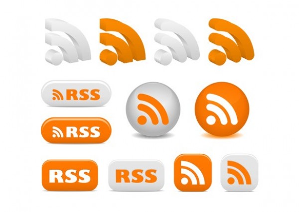 12 Glossy RSS Feed Social Vector Icons white web vector unique ui elements stylish social media social rss feed rss quality original orange new networking interface illustrator icons high quality hi-res HD graphic fresh free download free elements download detailed design creative bookmarking   