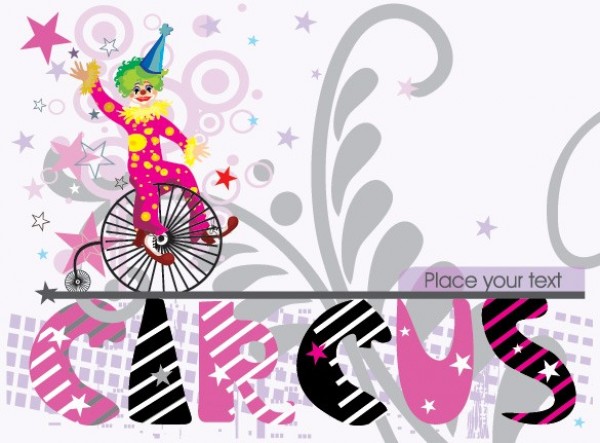 Clown on Tricycle Abstract Vector Background web unique ui elements ui tricycle stylish quality original new modern interface hi-res HD fresh free download free floral eps elements download detailed design creative clown clean Circus background abstract   