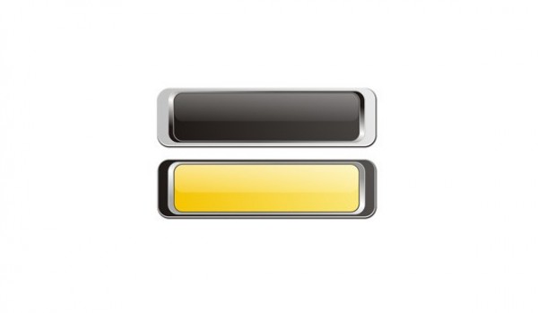 Glossy Metal Edge UI Buttons Set CDR yellow web unique ui elements ui stylish set quality original new modern metal interface hi-res HD glossy fresh free download free elements download detailed design creative clean cdr buttons black   
