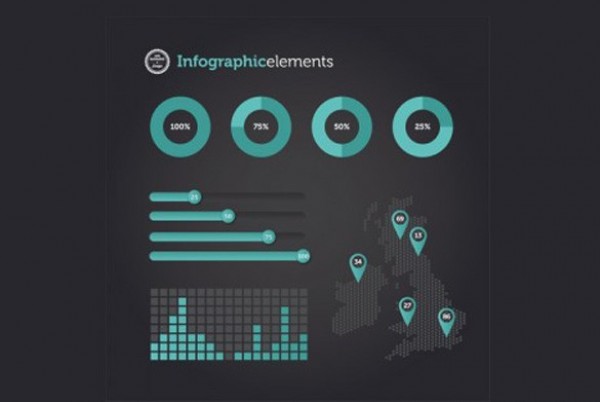 Modern Infographic Elements Vector Set web vector unique ui elements stylish sliders set round quality progress bars professional pins pie charts percentage original new markers map pins interface infographic illustrator high quality hi-res HD graphic fresh free download free elements download detailed design creative circular charts ai   