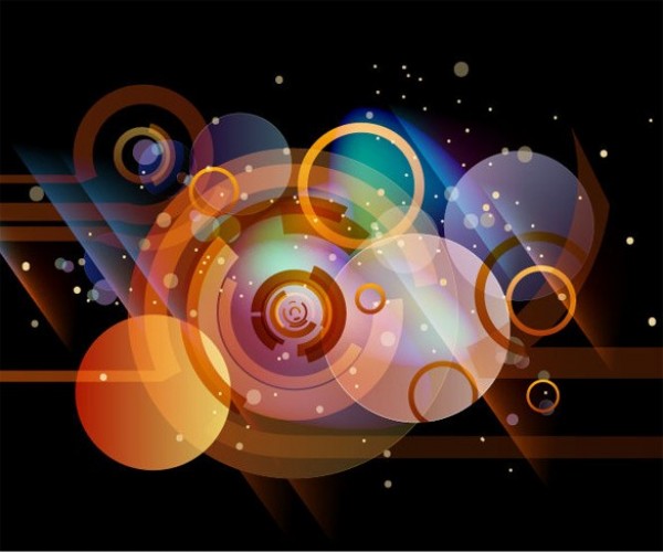 Futuristic Space Circles Abstract Vector Background web vector unique stylish space quality original illustrator high quality graphic futuristic fresh free download free eps download design dark creative colorful circles black background abstract   