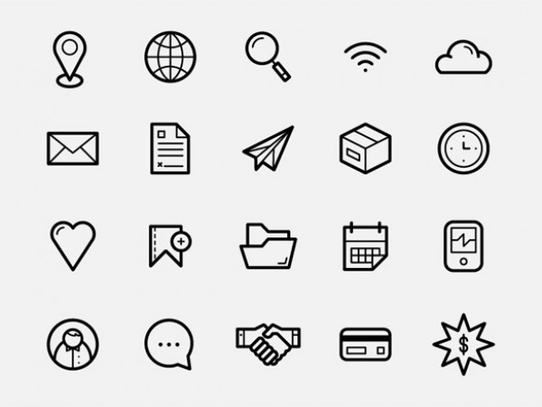 20 Simple Web UI Icons Vector Set web vector icons unique ui elements ui stylish simple icons set simple quality pack original new modern interface icons hi-res HD hand drawn fresh free download free elements drawn download detailed design creative clean basic ai   