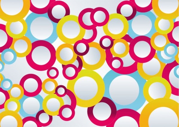 Crazy Colorful Circles Abstract Vector Background yellow web vector unique stylish round red quality original new illustrator high quality graphic fresh free download free eps download design creative colors colorful circles blue background abstract   