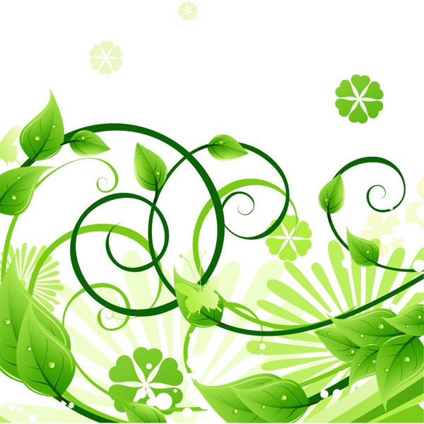 Green Leafy Floral Abstract Background web vector unique ui elements swirls stylish spring quality original new leaves leaf interface illustrator high quality hi-res hearts HD green leaves background green graphic fresh free download free floral leaves abstract floral eps elements download detailed design creative clover butterfly butterflies background   