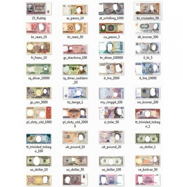 Foreign Currency Portrait Templates Set web unique ui elements ui simple quality portrait photo original new modern interface hi-res HD fresh free download free foreign embedded elements download dollar detailed design currency template currency creative clean bills   