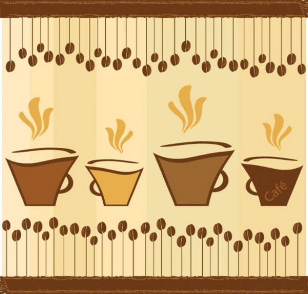 Trendy Coffee Cafe Vector Graphic web vector unique ui elements trendy tea stylish retro restaurant quality original new illustrator high quality hi-res HD graphic fresh free download free download design cups creative coffee cups coffee cafe   