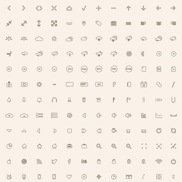 144 Perfect Pixel Glyph Outline Icons Pack ui elements ui stroke pixel pack outline icons set outline mini line icons icon glyph icons glyph free download free   