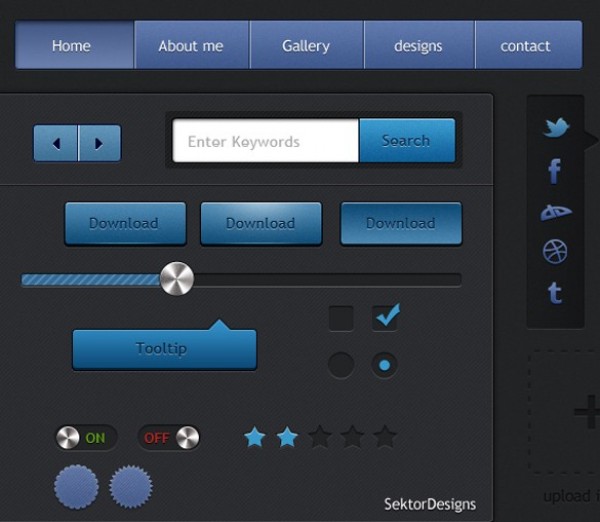 Beautiful Blue Web UI Elements Kit PSD web vertical social icon bar unique ui set ui kit ui elements ui tooltip switches stylish stickers star rating social icons set search field radio buttons quality psd progress bar original new navigation menu modern kit interface icons hi-res HD fresh free download free elements download detailed design creative clean buttons in all states blue   