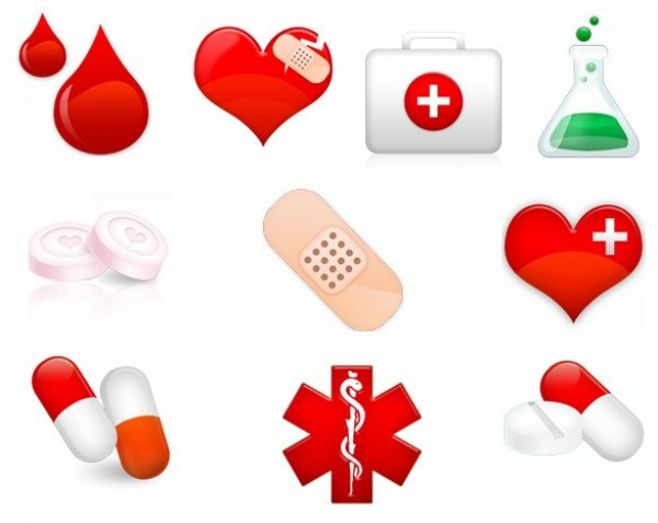 11 Medical Related Icons Set PNG web unique ui elements ui symbol stylish set quality png pills pharmaceutical original nurse symbol new modern medical icons interface icons ico hi-res heart HD fresh free download free first aid kit emblem elements download detailed design creative clean capsules caduceus blood drops beaker bandage   