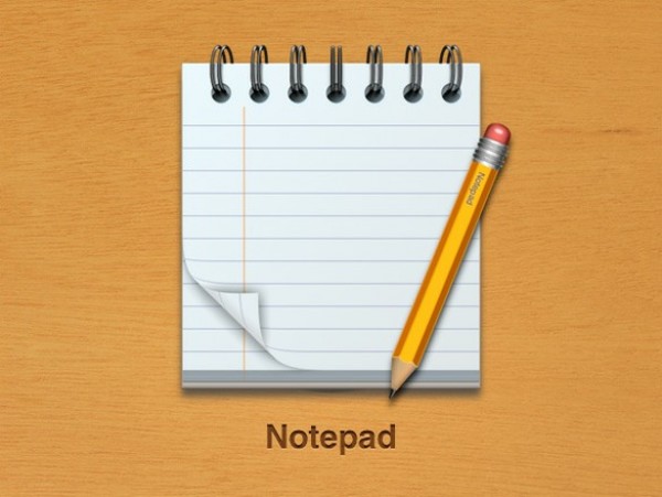 Sweet Coiled 3D Notepad Icon with Pencil web unique ui elements ui stylish quality png pencil original notes notepad notebook new modern interface icon icns hi-res HD fresh free download free elements download detailed design curled paper curled corner creative coiled notepad clean 3d   
