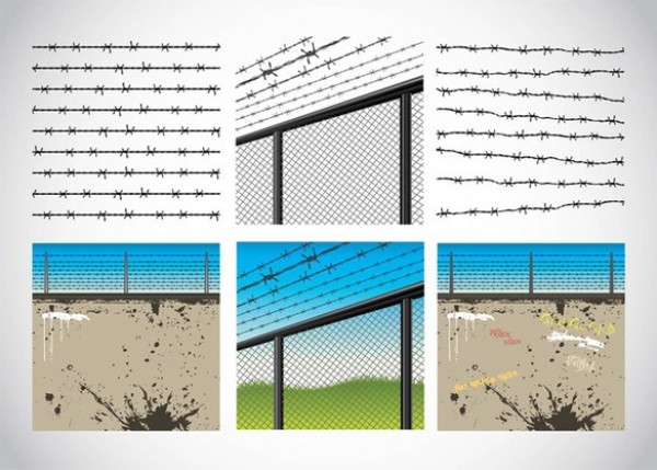 Security Barbed Wire Fence Vector Graphics wire web wall vector unique stylish security quality original military illustrator high quality graphic graffiti fresh free download free fortification fence download design creative chainlink barbed wire fence barbed wire barb   