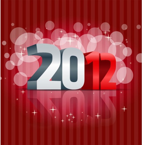 2012 Happy New Year Vector Background year web vector unique stylish red quality original new year illustrator high quality happy new year graphic fresh free download free download design creative background 2012   