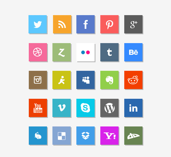 25 Flat Attractive Social Media Icons Set PSD web unique ui elements ui stylish social icons set social icons social set quality psd original new networking modern media interface hi-res HD fresh free download free flat social icons flat elements download detailed design creative colorful clean   