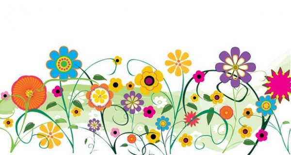 Fresh Flower Garden Abstract Vector Background web vector unique ui elements stylish spring quality original new illustrator high quality hi-res HD graphic garden fresh free download free flowers floral eps download design creative background abstract   