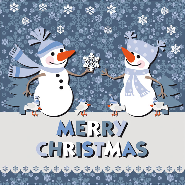 Snowman Snowflake Christmas Background winter vector snowman snowflakes pattern free download free christmas birds background   