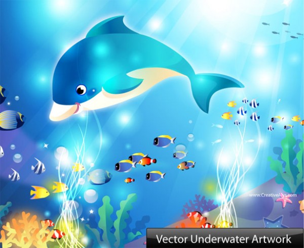 Creative Vector Underwater Artwork web vectors vector graphic vector unique underwater ultimate ui elements sea world sea quality psd png photoshop pack original ocean new modern jpg illustrator illustration ico icns high quality hi-def HD fresh free vectors free download free fish elements download dolphin design creative artwork art ai   