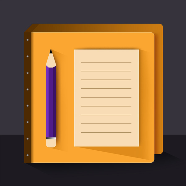 Flat Notepad with Pencil Notebook Icon ui elements ui pencil notes notepad icon notepad notebook icon note pad list icon free download free   
