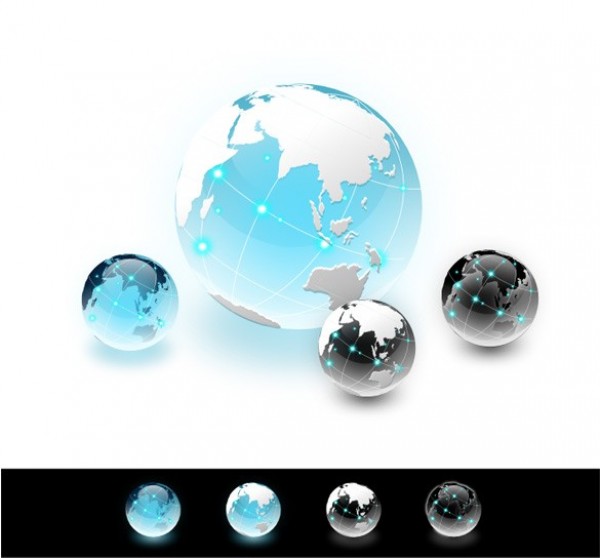 4 Glass Globe Web Browser Icons Set PNG web browser icon web unique ui elements ui stylish set quality png original new modern interface icon hi-res HD globe glass earth glass fresh free download free elements earth download detailed design creative clean blue black   