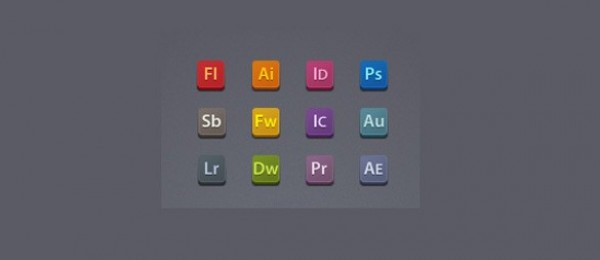 12 Minimal Adobe Program Icons Set PNG web unique ui elements ui stylish set quality programs png original new modern minimalistic minimal interface icons hi-res HD fresh free download free elements download detailed design creative clean Adobe   