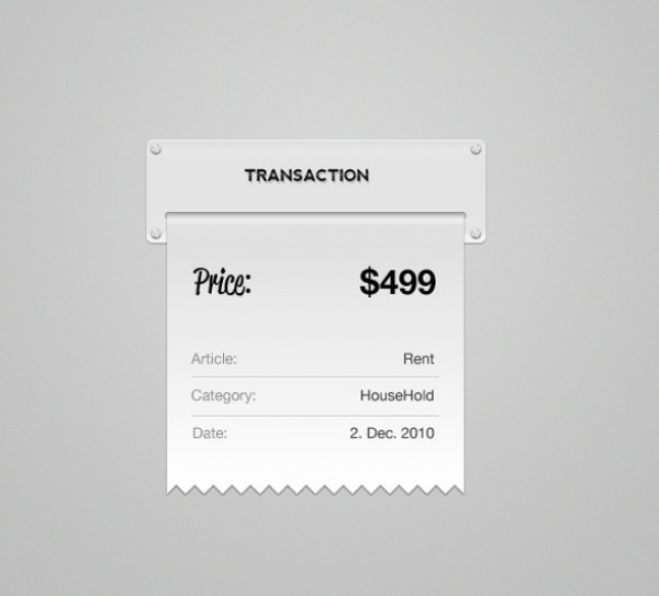 Cool Pro Forma or Transaction Receipt PSD web unique ui elements ui transaction stylish receipt quality psd proforma pro forma original new modern metal plate metal interface hi-res HD fresh free download free elements download detailed design creative clean   