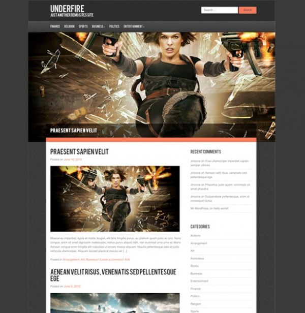 Underfire WordPress Theme Game Website wordpress website webpage web unique ui elements ui theme template stylish sports site sidebar quality php original new modern jquery interface images image slider html hi-res HD games wordpress games gadget fresh free download free elements download detailed design css creative clean blogs   