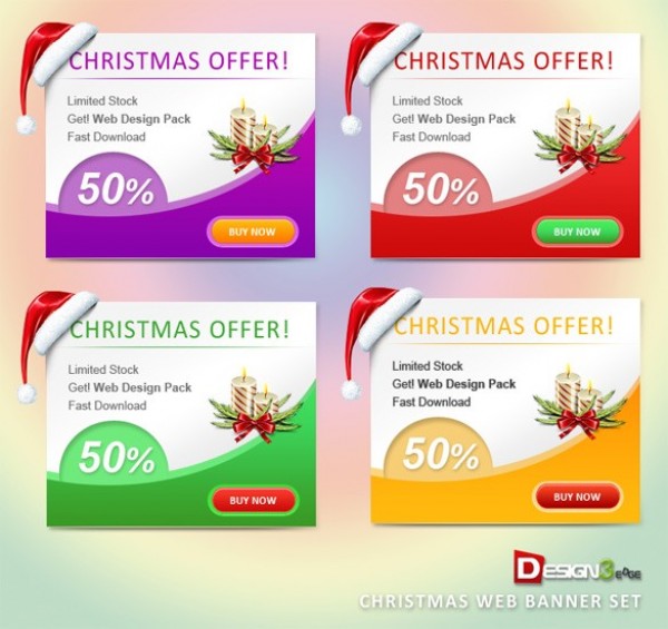 Buy Now Christmas Offer Banner Set PSD web unique ui elements ui stylish simple santa hat sale quality original new modern interface hi-res HD fresh free download free feature box elements download discount detailed design creative clean christmas offer banner christmas banner   