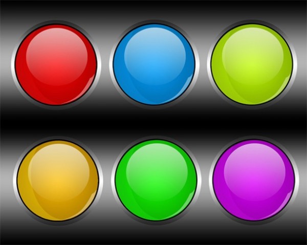 6 Rounded Glossy Web Buttons Set PSD web unique ui elements ui text stylish shiny set rounded round buttons set round red quality psd original orb new modern interface hi-res HD glossy glassy fresh free download free elements download detailed design creative colors colorful clean buttons blue   