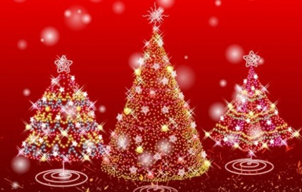 Decorated Christmas Trees Abstract Backgound web vector unique ui elements stylish red quality original new lights interface illustrator high quality hi-res HD graphic fresh free download free elements download detailed design decorative decorated creative christmas trees christmas background ai abstract   