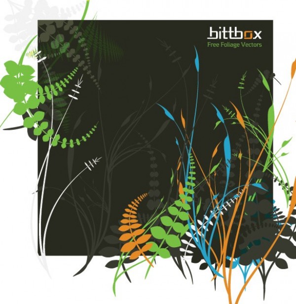 Lovely Nature Foliage Vector Background web vector unique ui elements stylish quality original new nature interface illustrator high quality hi-res HD grasses grass graphic fresh free download free foliage ferns elements download detailed design creative black background   