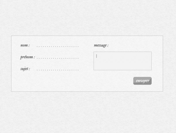Clean Light Contact Form PSD web unique ui elements ui stylish quality psd original new modern message interface hi-res HD fresh free download free field email elements download detailed design creative contact form contact clean box   