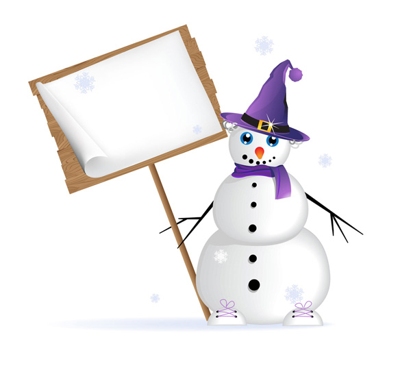 Christmas Snowman Sign Background wooden sign vector snowman snowflakes sign purple new year free download free christmas background   