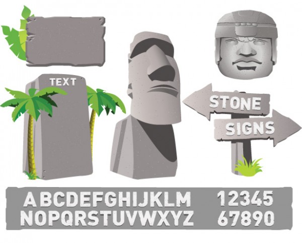 Stone Rock Signs and Alphabet Icons vectors vector graphic vector unique Stonehenge stone solid sign rock quality photoshop palms pack original modern illustrator illustration icons high quality fresh free vectors free download free download creative alphabet ai   
