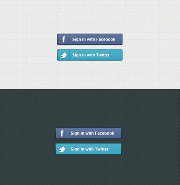 2 Signin Facebook Twitter Buttons Set PSD web unique ui elements ui twitter stylish signin with facebook signin buttons signin sign in with twitter sign in with Facebook set quality psd original new modern interface icons hi-res HD fresh free download free elements download detailed design creative clean blue   