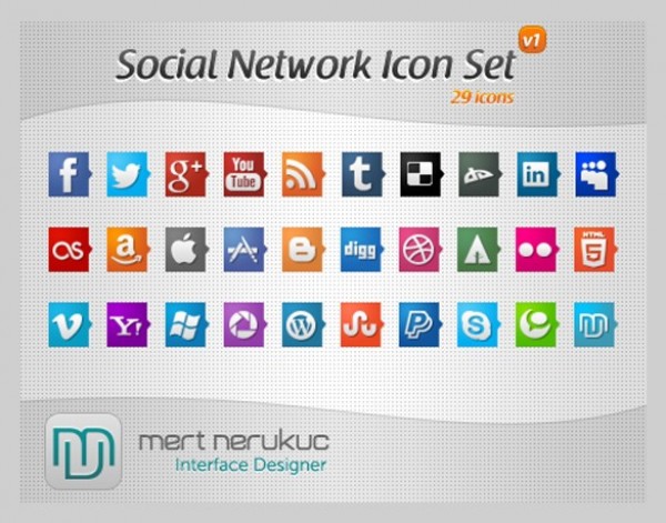 29 Beautiful Social Networking Icons Set PSD/PNG web unique ui elements ui tooltip stylish social icon set social set quality psd png original new networking modern interface hi-res HD fresh free download free elements download detailed design creative clean bookmarking 32px   