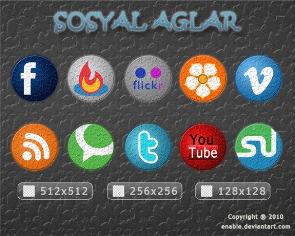 10 Textured Social Media Icons PNG web unique ui elements ui stylish social networking social media social simple quality png original new modern interface icons hi-res HD grunge fresh free download free elements download detailed design creative clean   