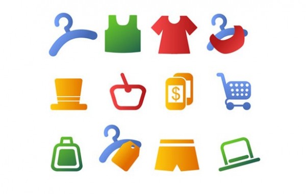 12 Simple Clothes Shopping Vector Icons Set web vector unique ui elements stylish shopping set quality original new interface illustrator icon high quality hi-res HD graphic fresh free download free elements ecommerce download detailed design creative clothing clothes cart basket   