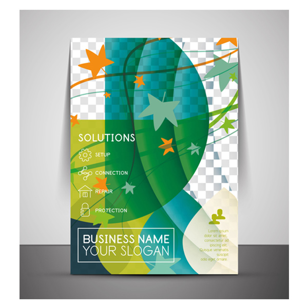 Abstract Nature Corporate Brochure Cover nature leaves free flyer cover corporate concept business brochure abstract   
