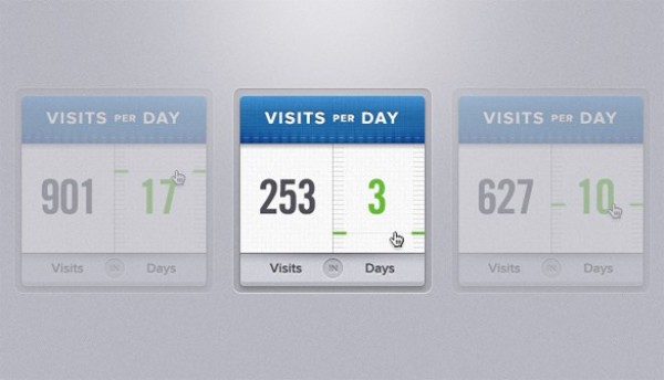 Stylish Visits Per Day Widget PSD widget web counter web visits per day visits counter visits unique ui elements ui stylish quality psd original new modern interface hi-res HD fresh free download free form elements download detailed design creative counter clean box blue   