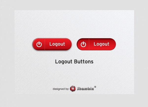 2 Perfect Red Logout Buttons Set PSD web unique ui elements ui stylish red button quality psd pressed original normal new modern logout button logout log out interface hi-res HD fresh free download free elements download detailed design creative clean   