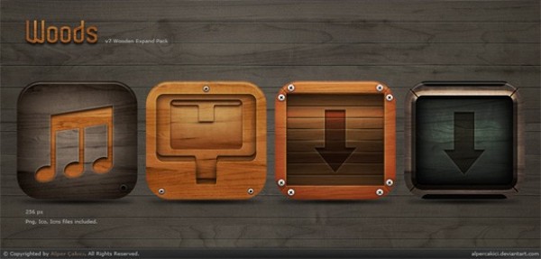 4 Crafted Wooden Web Dock Icons Set PNG wooden icons wooden wood music icon wood web unique ui elements ui stylish set quality png original new modern interface icons ico icns hi-res HD fresh free download free elements download icon download detailed design creative crafted clean   