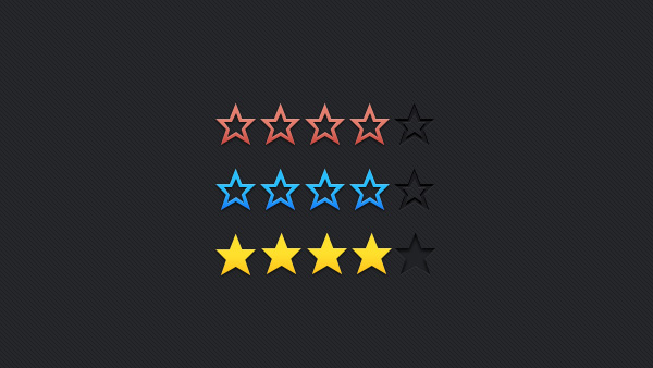 3 Star Rating Styles Vector Set vector ui elements ui stars star rating rating outline line free download free flat filled   
